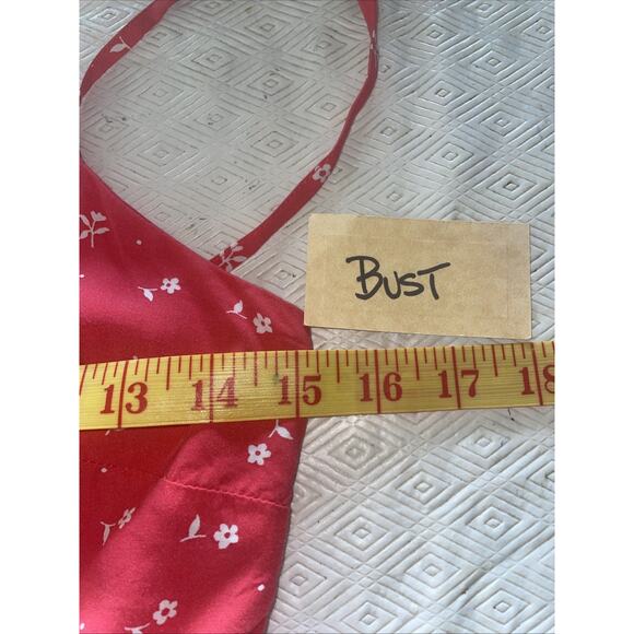 Gap Pink White Floral Sundress Adj Straps Shirred Bodice Twirly Swirly Sz 2 EUC - Picture 3 of 9